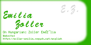 emilia zoller business card